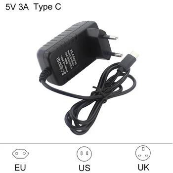 

5V3A Type-C Power Adapter USB Type-C Charger PSU Power Supply Power Source Unit Switching Socket US UK EU Phone Taplet Charger
