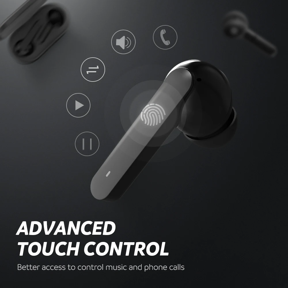 SoundPEATS Bluetooth 5,0 настоящие беспроводные наушники Truepods в ухо TWS высокой четкости Mic авто-пара Тип C беспроводные наушники