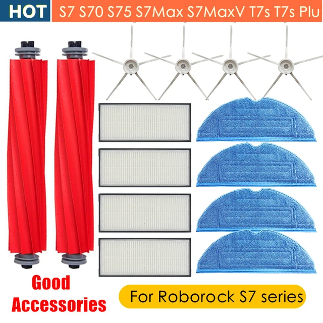 Hepa Filter Side brush mop cloths for Xiaomi Roborock S7 S70 S75 S7Max S7MaxV T7s For Roborock Vacuum Cleaner parts Accessories Set 7