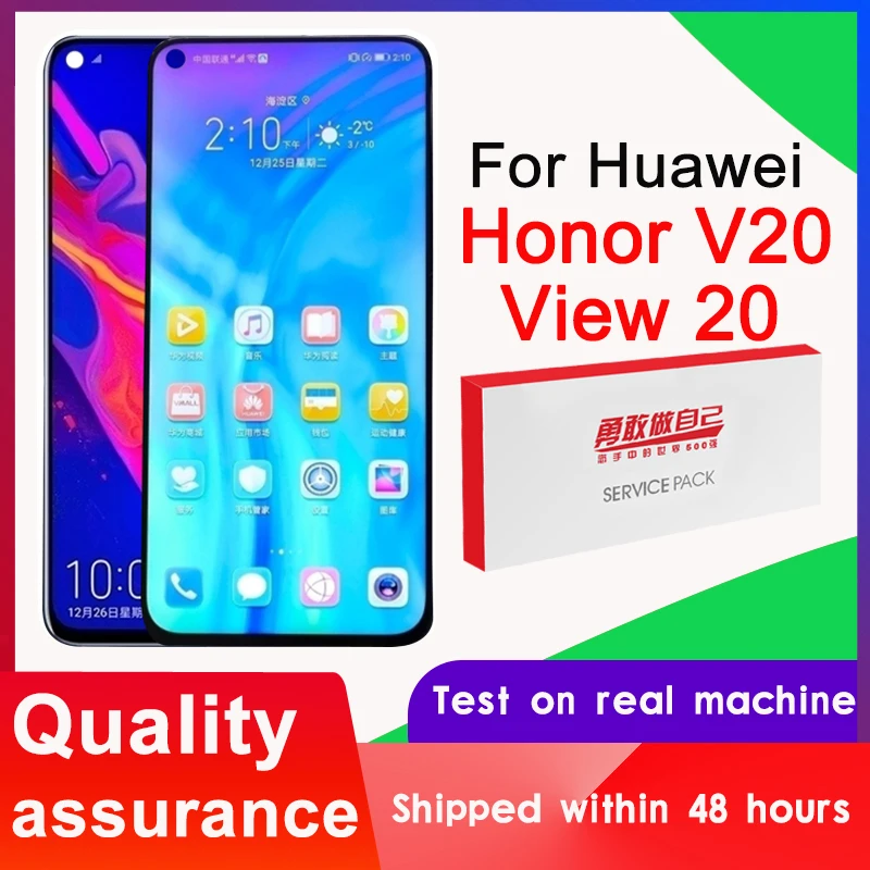 Дисплей для Huawei Honor V20 100% протестированный ЖК-дисплей 6 4 дюйма с сенсорным экраном