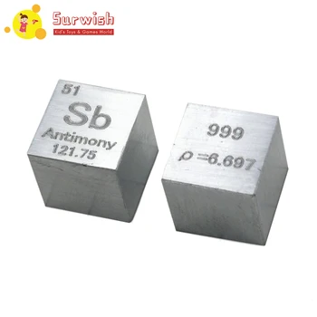 

Free Shipping 10 X 10 X 10mm Wiredrawing Antimony Cube Periodic Table Of Elements Cube(Sb≥99.9%)