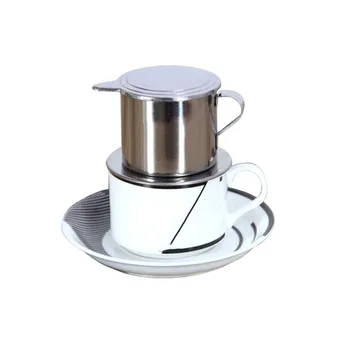

Vietnamese Coffee Filter Stainless Steel Maker Pot Infuse Cup Serving Delicious
