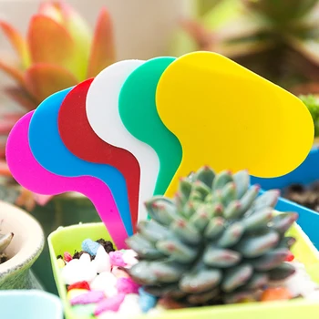 

100Pcs Plant Tags T-type Garden Nursery Label PP Plastic Plant Tags Markers Nursery Pots Seedling Labels Tray Mark Tools