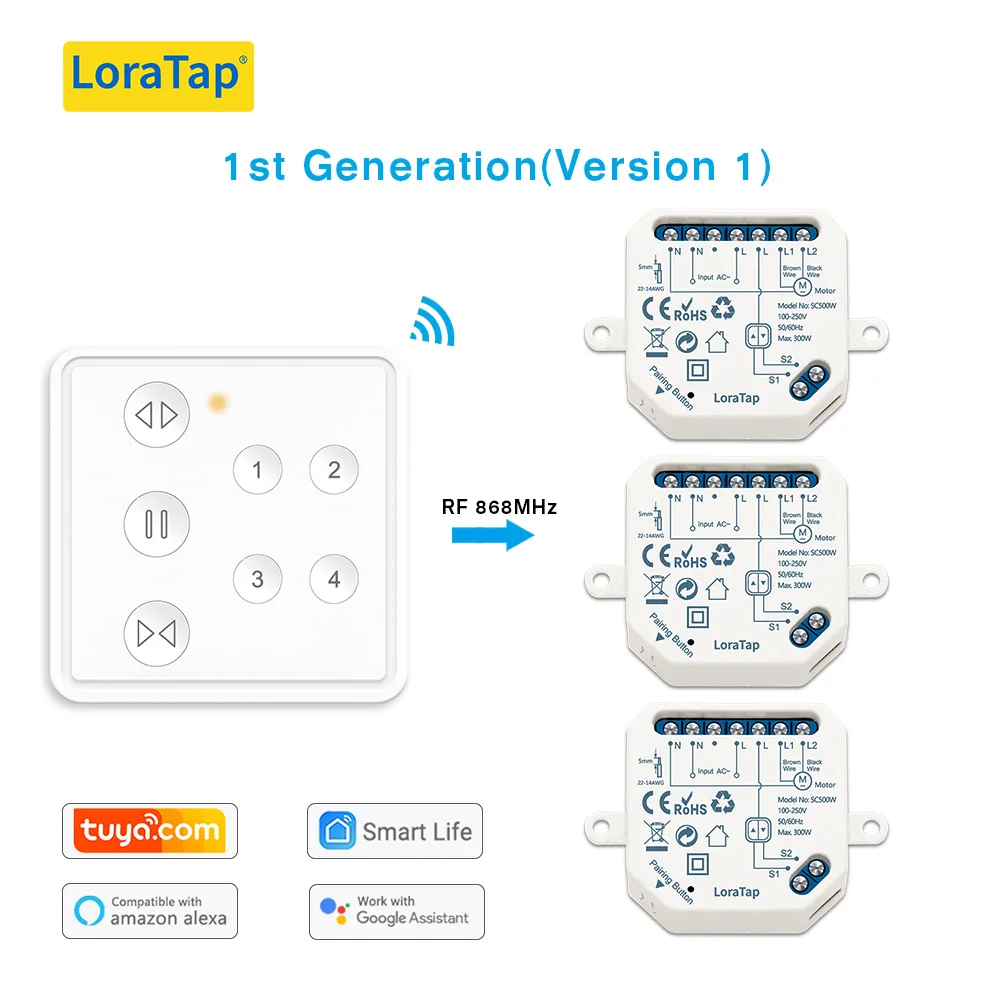 Wifi Switch Roller Shutters Loratap  Shutter Curtain Switch Relay Module -  Smart - Aliexpress