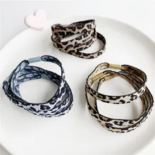 Южно-корейский ободок женский леопардовый узор Детские аксессуары для волос основа Резиновая лента Милая для завязывания волос Леопардовый узор Ha