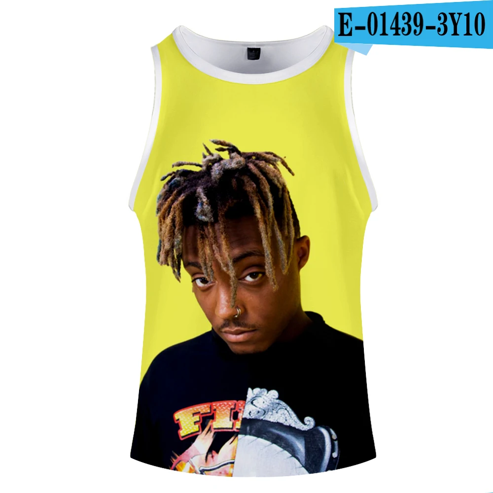E01439 Juice wrld мужские сетчатые майки с 3D принтом, повседневные новые модные топы без рукавов в стиле хип-хоп, крутая уличная одежда, топы высокого качества - Цвет: E01439