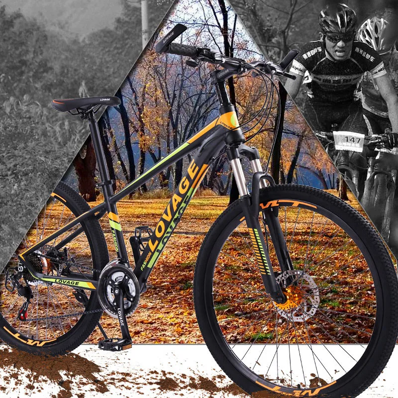 wolf's fang Mountain bike Bicycle Fat Road Bikes bmx 21 speed Aluminum Alloy 27.5 inch Man Women's mtb bmx bike Free shipping