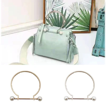 

Imitate Pearl Metal Bag Handle Replacement DIY Shoulder Bags Making Handbag Handles For Bags Hot Sale Bag Handles Accessories