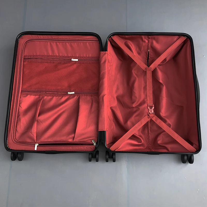 New fashion solid color ultra light travel luggage trolley box spinner scratch-resistant luggage boarding pass password suitcase