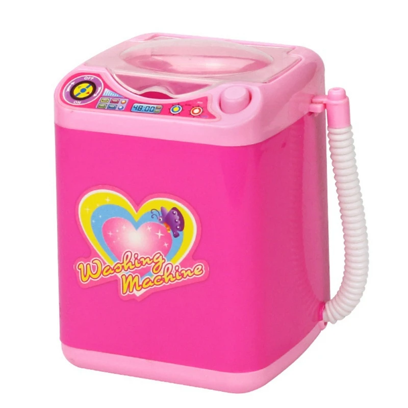 

Simulation Children Play Pretend Toy Electric Cute Cosmetic Powder Puff Washing Machine Cleaner Washer Tools hot
