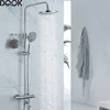 DQOK thermostatic shower faucet chrome color bathroom bath shower mixer set waterfall rain shower  bathtub faucet taps ► Photo 1/6