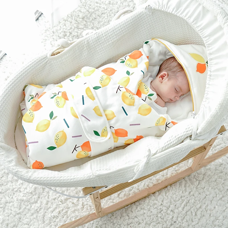 Baby Hooded Blanket Newborn Baby Care Wrap Blankets Cotton Thicken Swaddle Blankets for Stroller  85*85cm Autumn Winter