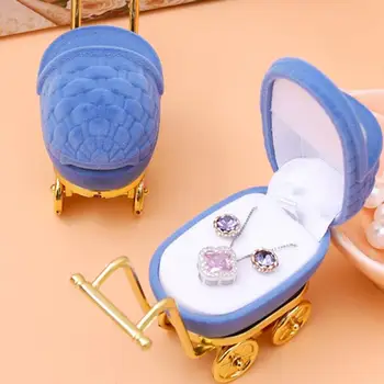 

Cartoon Cart Shape Jewelry Case Fashion Jewelry Storage Box Exquisite Ring Case Portable Storage Box for Girls Women