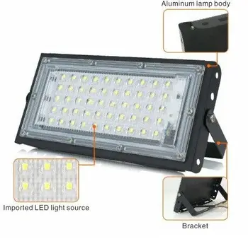 

LED Spotlight Combinable 220V 50W Floodlight Streetlight Outdoor LED Focus Projector Waterproof Flood Light White Warm White