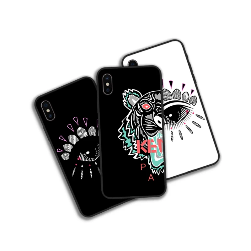 

Kenzoe Cool Tiger head Patterned Couple phone case for iphone 6 6S plus 7 7plus 8 8plus X XS max XR 5 5S SE Leisure phone cover