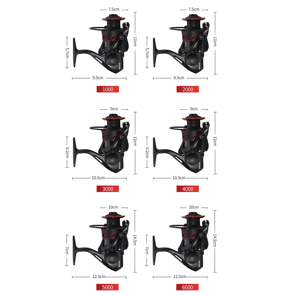 Fishing Reel Spinning Wheel Left Right Interchange Spool Gear Metal Rocker Embedded 13+1BB Portable Fishing Wheel Practical