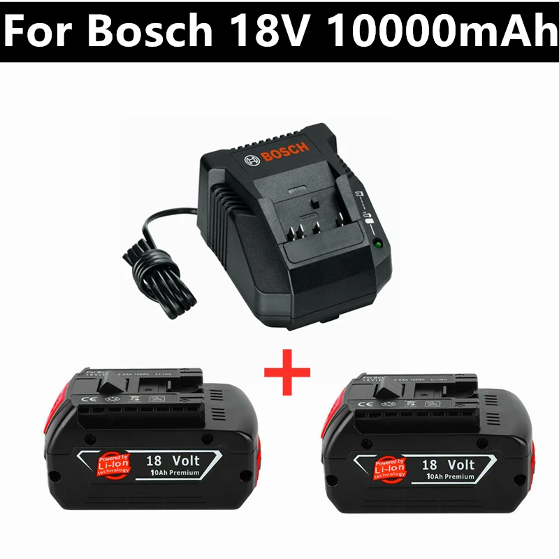 

New Charger for Bosch Electric Drill 18 V 10000 mAh Li-ion Battery BAT609, BAT609G, BAT618, BAT618G, BAT614, 2607336236 Charger