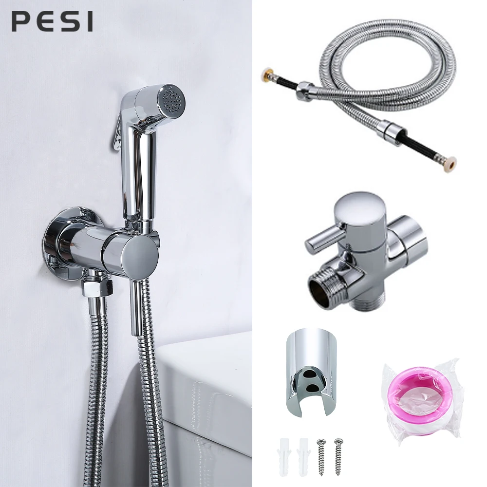 Casa Di Lavaggio Bidet Spruzzatore Set Accessori Auto Tenuto In Mano Facile Da Installare Abs Pet Toilette Bagno Doccia Pannolino Pulizia Supporto Del