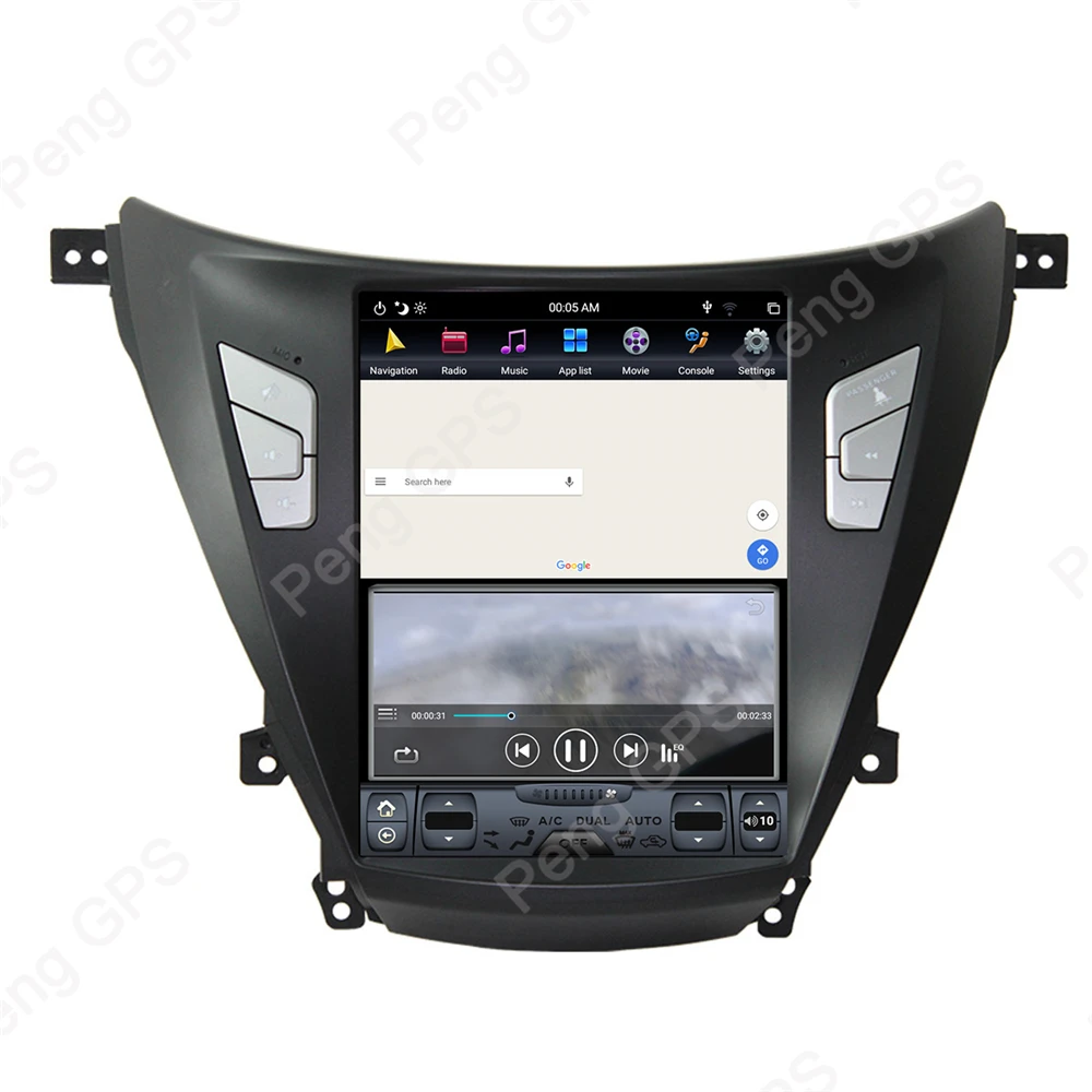 Perfect 10.4" 4G+64G PX-6 Android 8.1 Tesla Vertical Screen for Hyundai Elantra 2014-2016 Audio Player 1920*1080 GPS Navigation 4K Unit 14