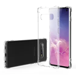 Premium Shockproof Transparent Airbag Silicone Case - Soft Protective Cover for Samsung S10 5G (Clear)