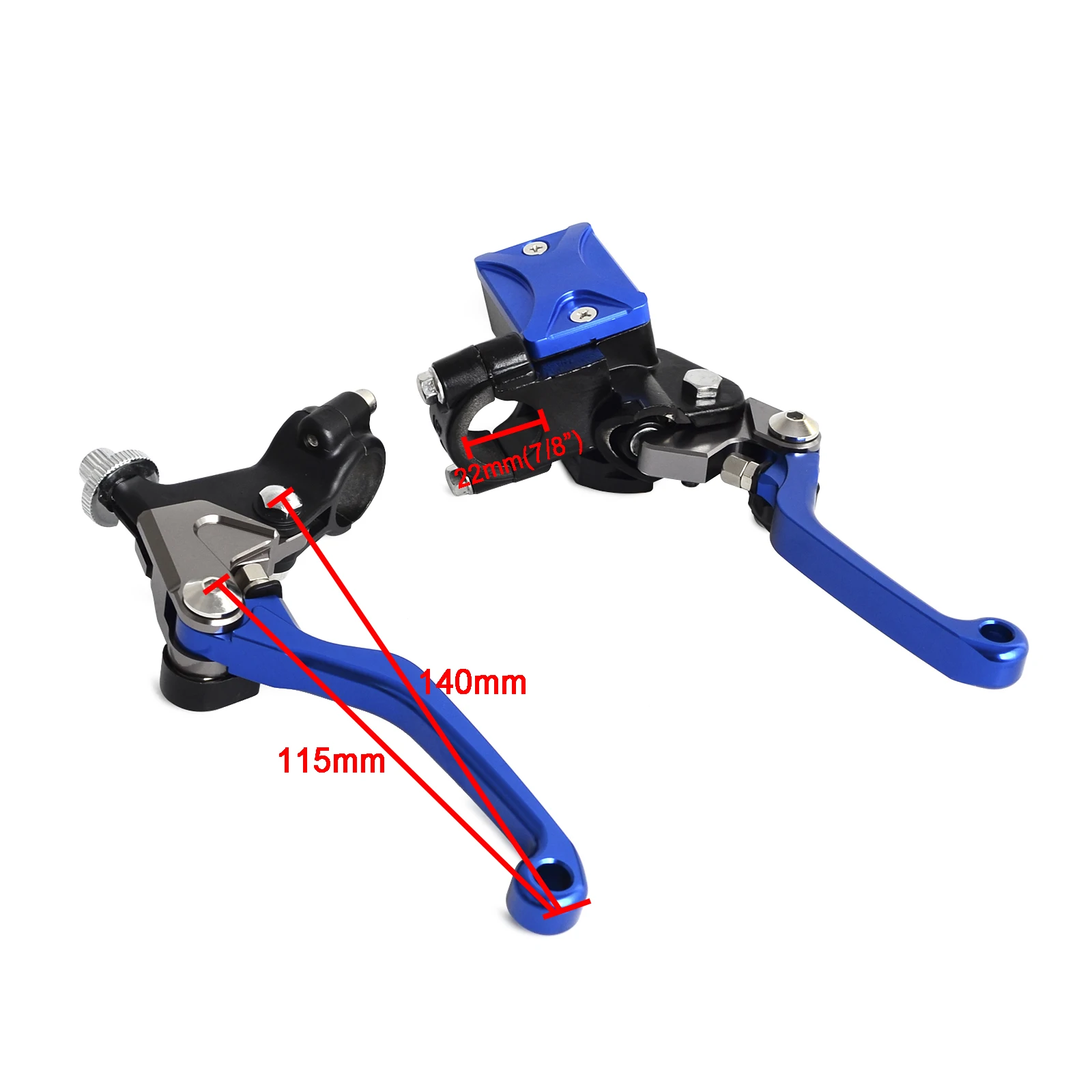22MM Universal Motorcycle Hydraulic Brake & Cable Clutch Lever Set Assembly For Yamaha YZ 125 250 250F 450F WR250F 450F TTR250 - - Racext 16