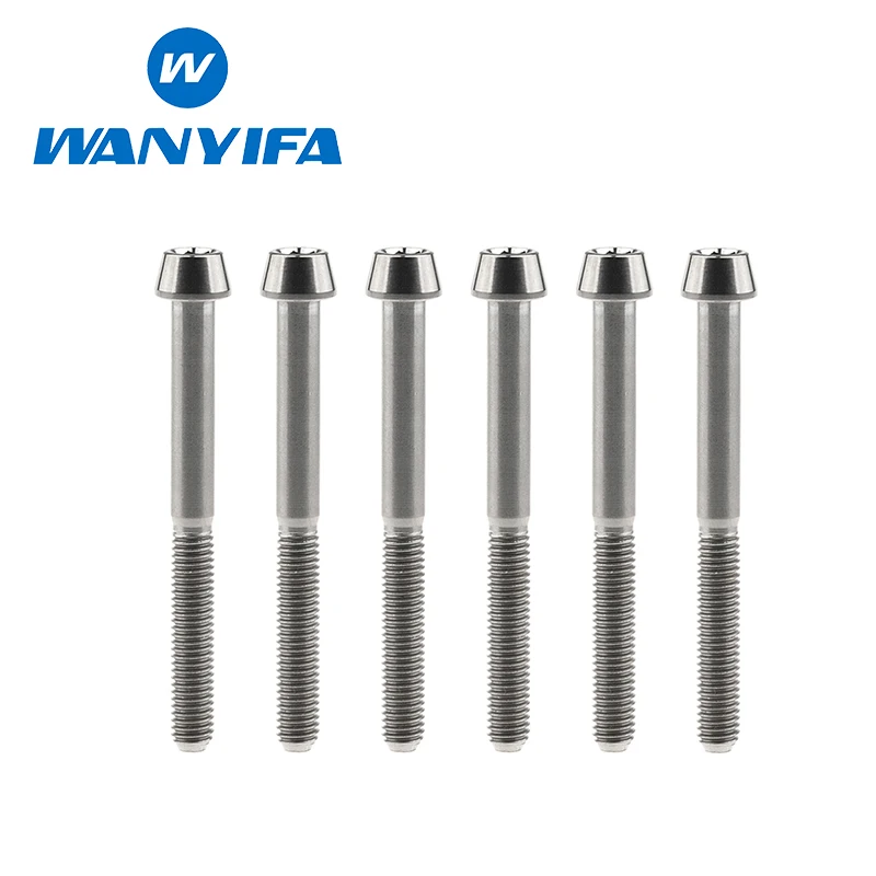 M5x50 titanium Ваньифа коническая головка шестигранные болты велосипедные винты титан/Ti M5X 45 50 60 мм длинные винты - Цвет: M5x50 titanium