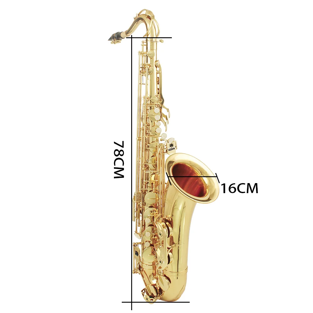 

Hot New Brass Bb Tenor Saxophone Sax Carved Pattern Pearl White Shell Buttons Wind Instrument with Case Gloves Cleaning Cloth