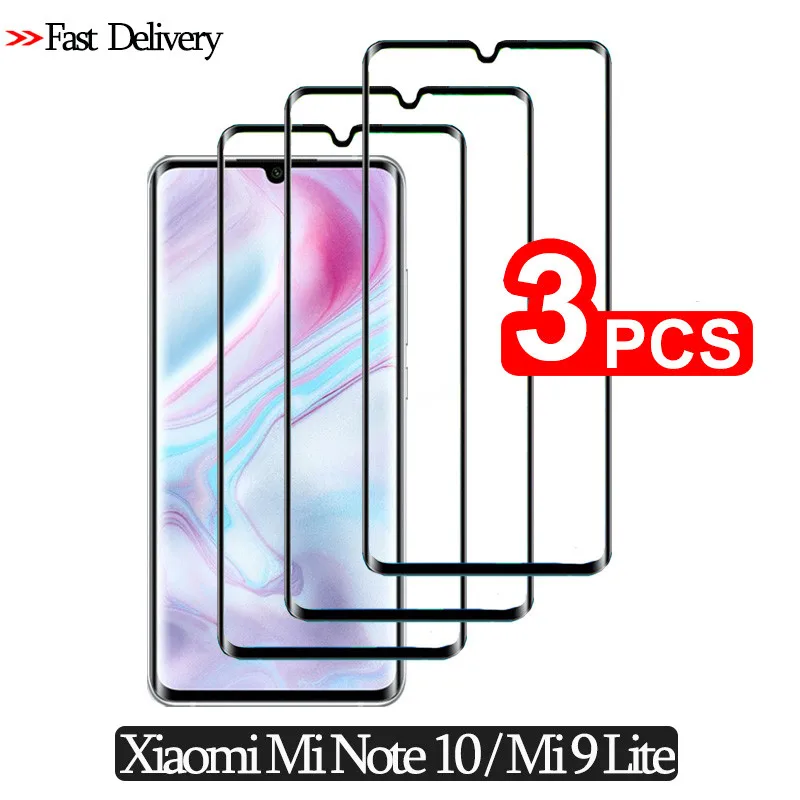 3 шт полное покрытие из закаленного cтекло на ксиоми ми нот 10 Mi-Note-10 CC9 Pro cтекло Mi 9 Lite Xiomi Note10 ми нот10 Защита экрана cтекло сяоми-ми-ноут-10 cтекло ми 9lite Защитная стеклянная пленка Xiaomi Mi Note10