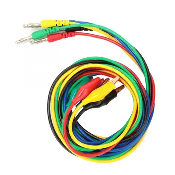 

Plastic p1042 4mm Banana Plug to 10mm Aligator Clip Adaptor Probe Test Lead Cable