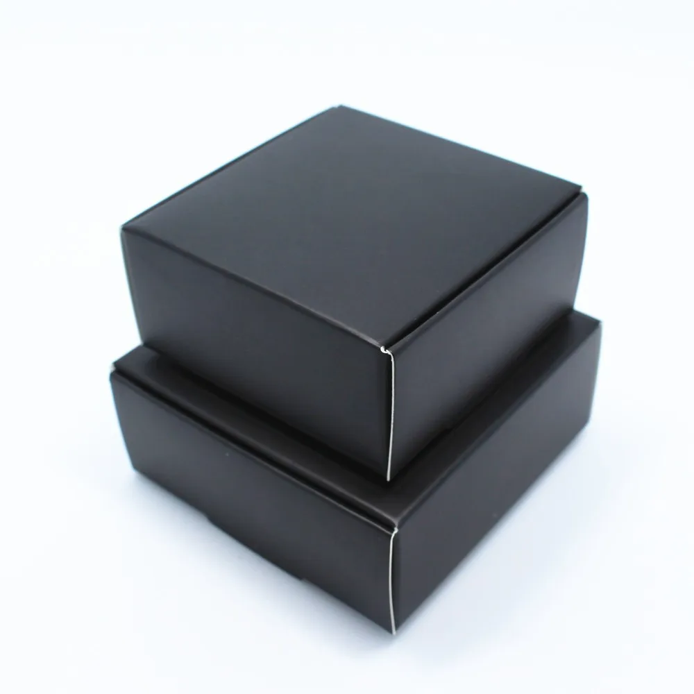 

DHL 250Pcs Black Kraft Paper Box Wedding Favors Party Small Gift Candy Boxes Jewelry DIY Handmade Soap Fancy Packaging Box New