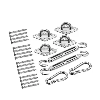 

New Awning Attachment Accessories Assembly Set Square Stainless Steel