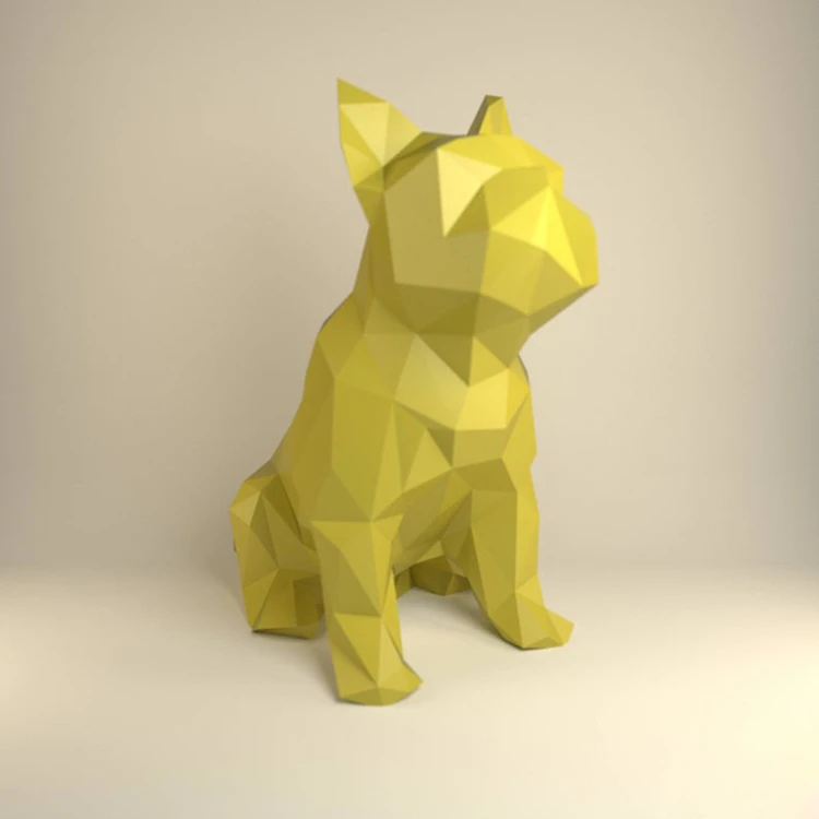3D Papercraft Paper French Bulldog Wall Cat Black Bedroom Decor Art Garden Decorations Home Hallway Party Decorations Diy Toys
