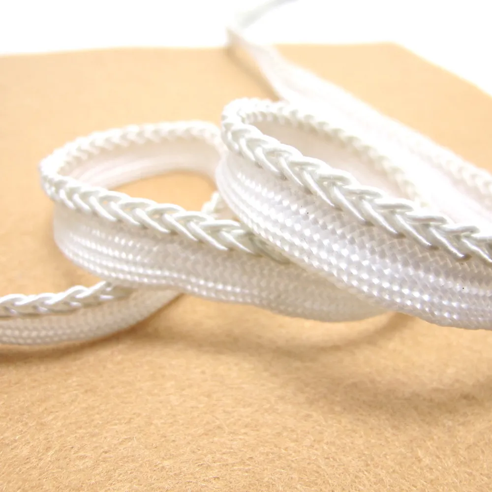 5 ярдов 【WHITE】 скрученный Плетеный кант губы шнур отделка | Подушка отделка | обивка обивки обрезки швейные принадлежности - Цвет: 10MM