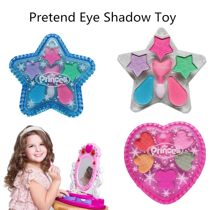 Herramientas de maquillaje lavables DIY para niños y niñas, juguetes de simulación de sombra de ojos, juego de simulación de cosméticos, regalos de fiesta, 1 ud.