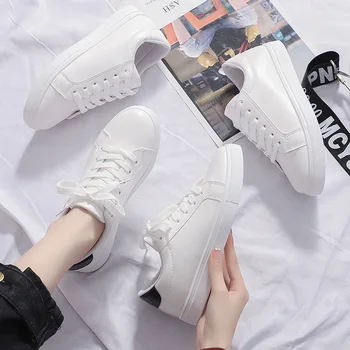 

2019 Autumn classic wild trend female Korean version of white running shoes female students sports shoes chaussures femme ZQ-205