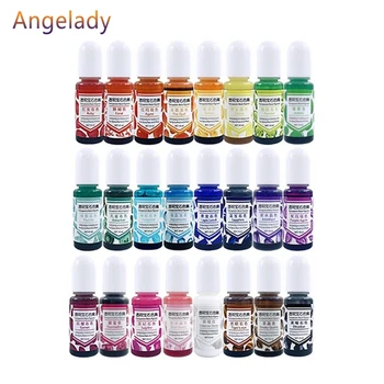 

24 Colours Liquid Resin Translucent Pigment UV Epoxy Resin DIY Making F3MD