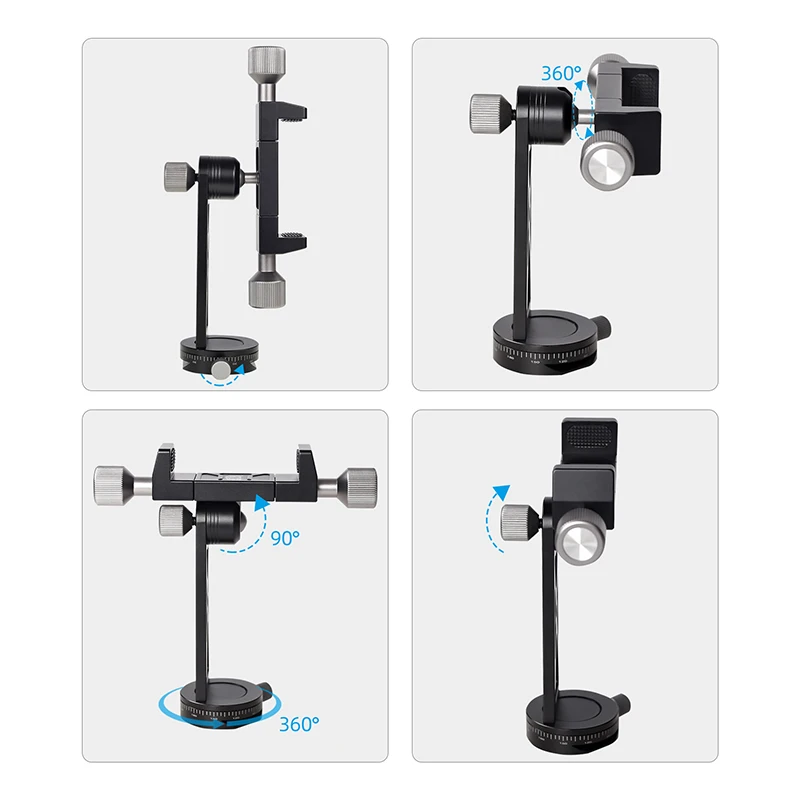 Cimapro Cp5 Todos os Adaptadores de Montagem de Tripé de Metal Suporte de Clipper de Telefone Celular Tripé de Rotação de 360 Vertical para Tripé de Telefones Inteligentes - Image 2
