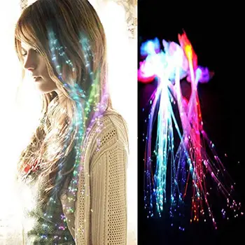 

6PCS LED Lights Hair Hairpin Multi-color Light-Up Fiber Optic LED Hair Barrettes Clip For Halloween Christmas Party Bar Dancing