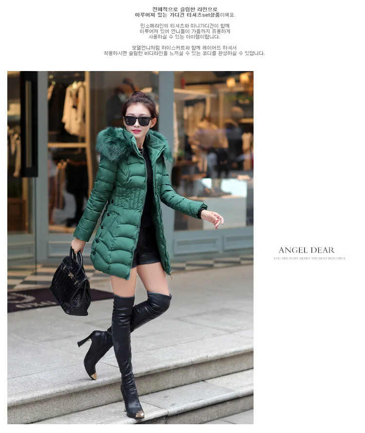 NXH офисные женские пальто и куртки женская зимняя куртка меховой воротник парка хлопок лайнер пальто корейский стиль женское пальто