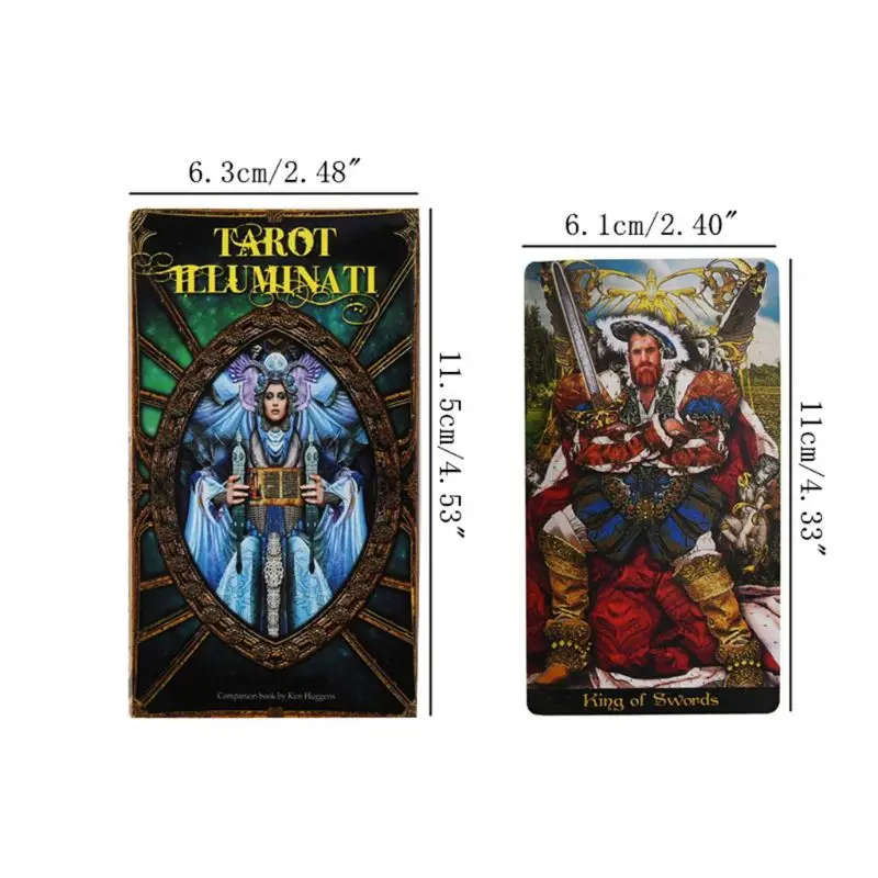 Jeux de plateau,Tarot Illuminati Kit 78 cartes Deck Divination destin