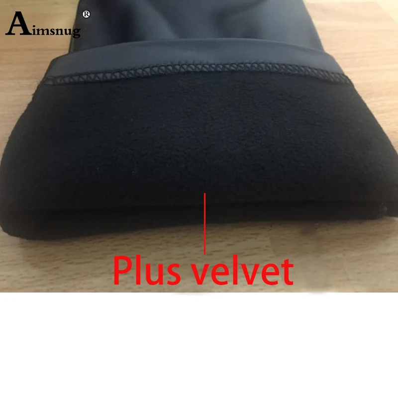 Aimsnug женские штаны из искусственной кожи с высокой талией, черные сексуальные Стрейчевые брюки, облегающие, подходят, женские длинные штаны на осень и зиму - Цвет: Black Plus velvet