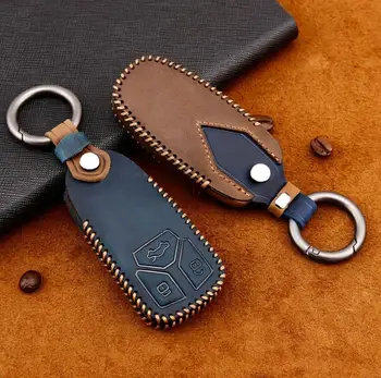 

Handmade Car Genuine Leather Key Case Cover Chain For Audi A3 A5 A6 A4 RS SLINE Q3 Q5 Q7 A8 Q8 2018 2019 Interior Accessorie