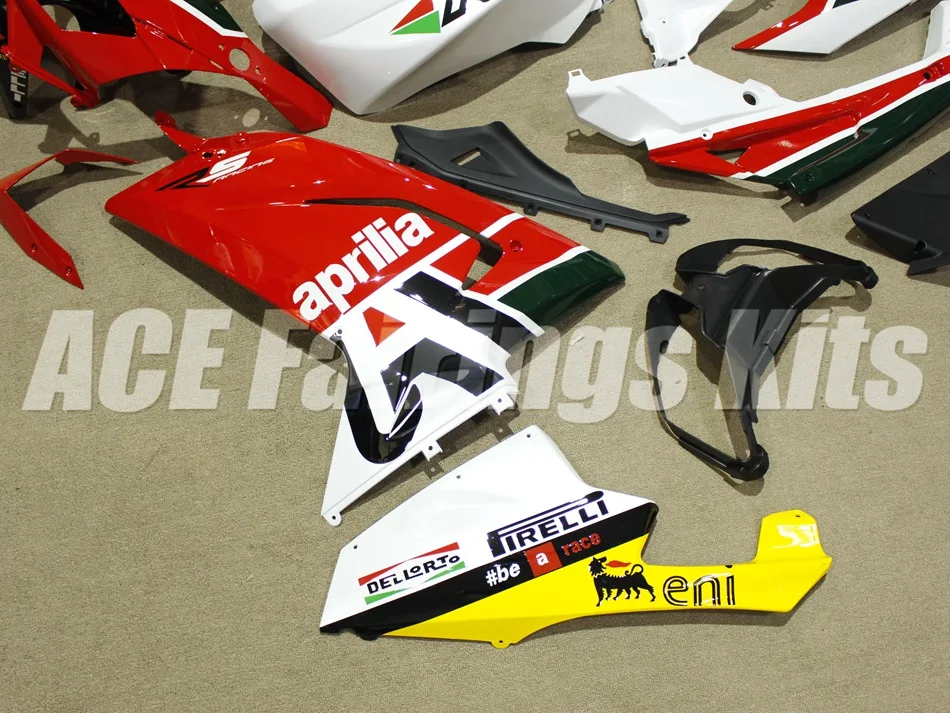 Высокое Качество Инъекции обтекатель комплект подходит для Aprilia RS125 06 07 08 09 10 11 RS4 РСВ 125 2006 2009 2011 Обтекатели на заказ красного и белого цвета
