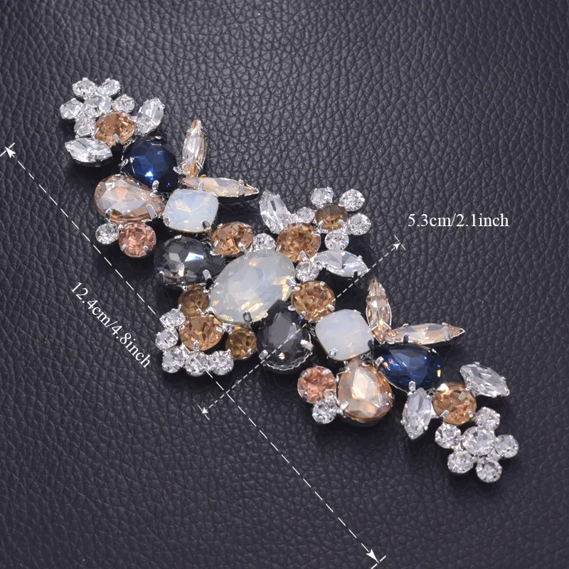 Opal rhinestone crystal patches trim (3)