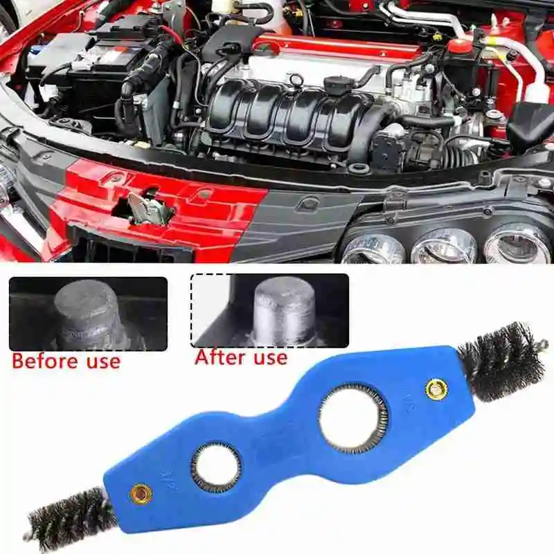 4 In 1 Blue Color Wire Brush Deburr Aluminium Pipe Cleaning Pipe Plumbing Parts Cleaning Brush Tube Pipe Deburrer