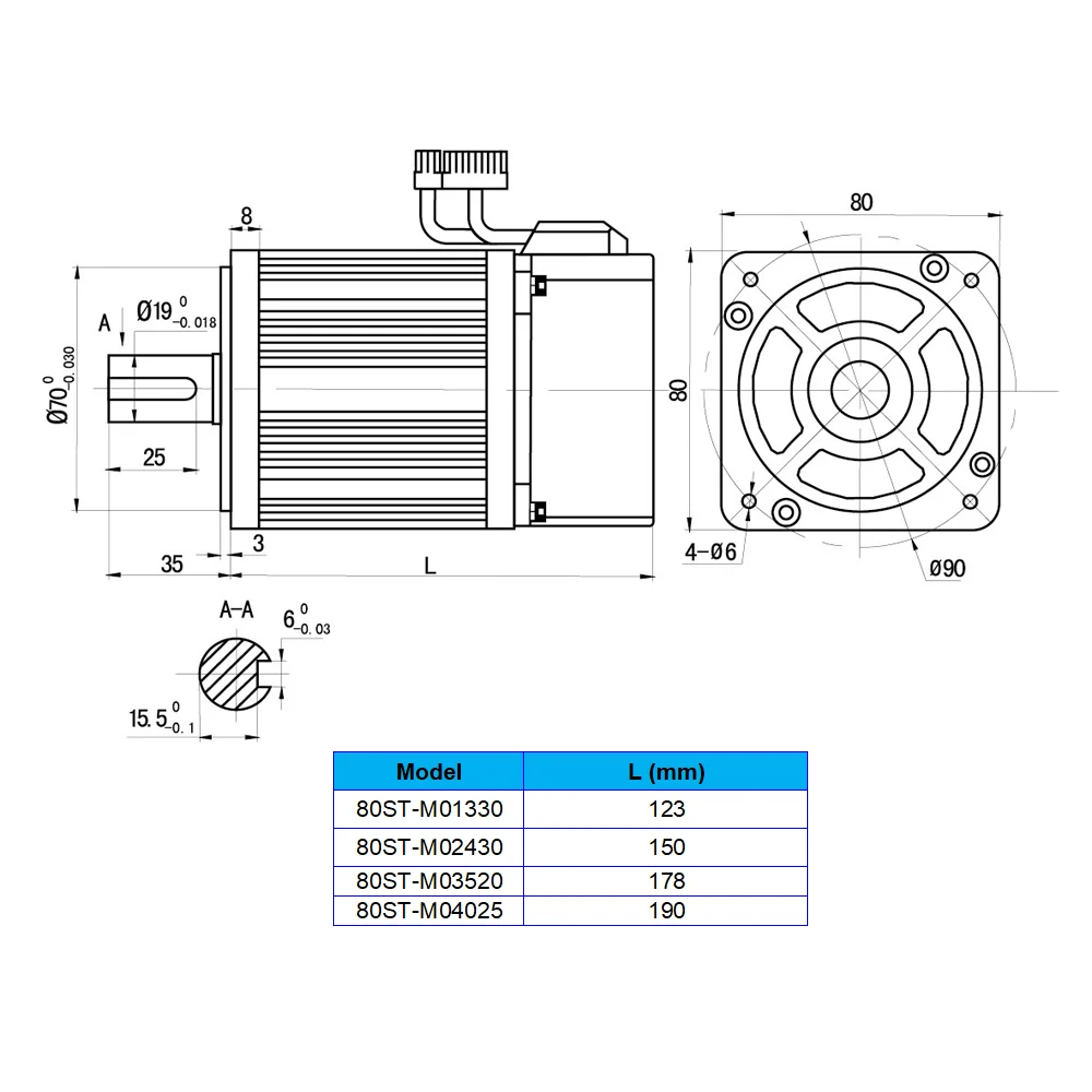 Серводвигатель переменного тока 80ST M02430 750 Вт 3000 Нм об/мин|ac servo motor 750w|ac motorservo 750w |