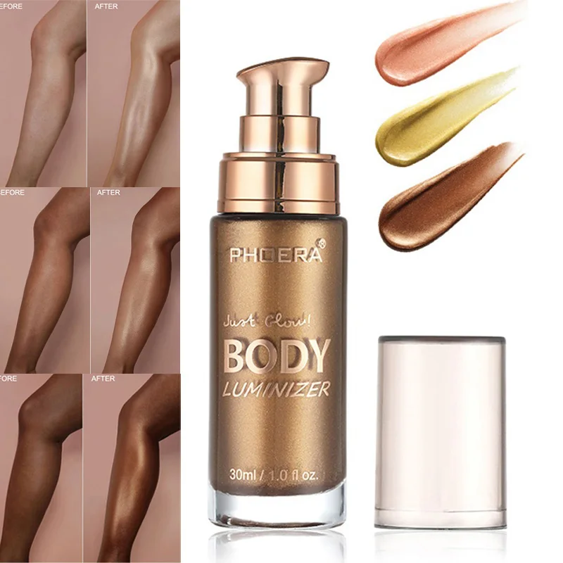 

Hot Face Body Shimmer Highlighter Luminizer Foundation Brighten Cream for Face Leg Natural Radiance Long Lasting Fluorescence