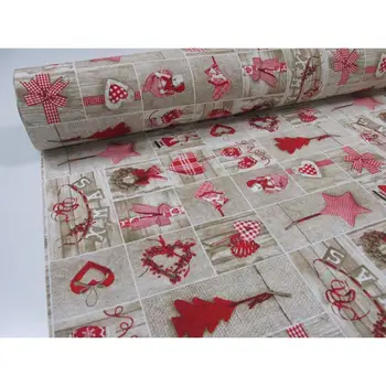 

PRINTED CANVAS Ref. JUTE CHRISTMAS footage 2,45 MTS x width 2,80 m