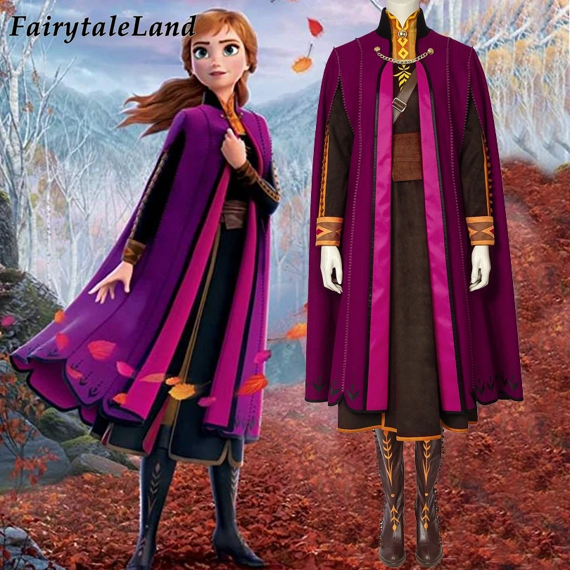 

Newest Anna Cosplay Costume Halloween Fancy Snow Grow Queen Princess Costume Elsa Anna Dress new outfits