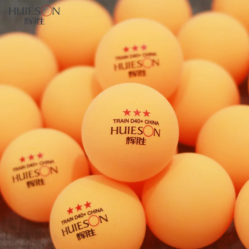 yellow 50pcs Huieson, 3 звезды, шарики для настольного тенниса, портативные, пластиковые, 40 мм, желтый, белый, мяч для пинг-понга, для пинг-понга, для занятий спортом на открытом воздухе, Аксессуары для тренировок - Цвет: yellow 50pcs